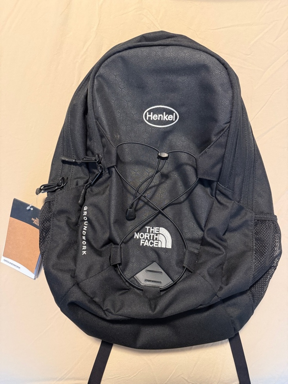 The North Face Black Backpack with Henkel Logo